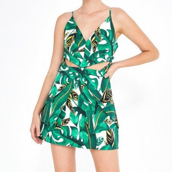 FARM Rio Dresses & Skirts - Farm Rio Max Amazonia Cutout Mini Dress